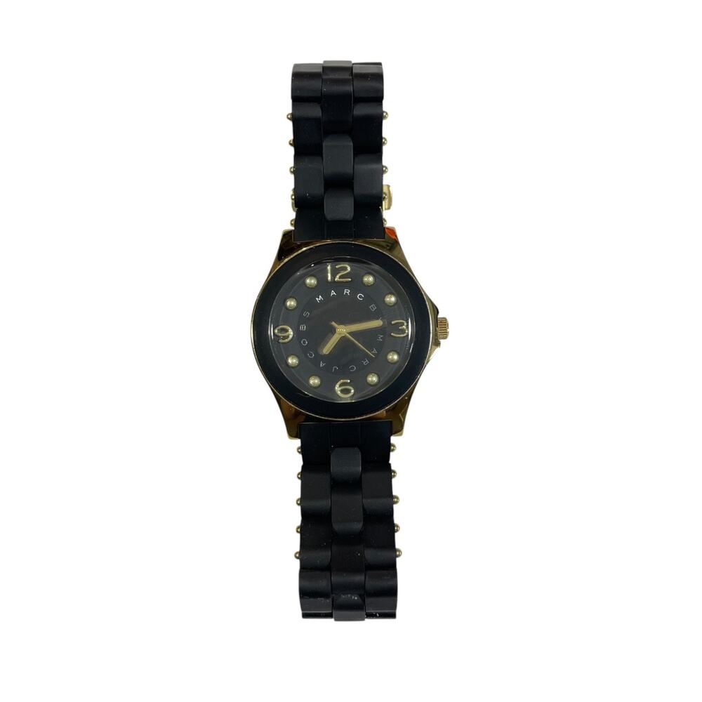 Marc By Marc Jacobs MBM2540 Women’s Pelly Black Gold Silicone Strap Watch